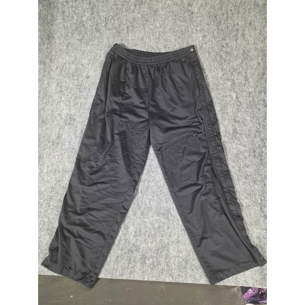 Mens Pants XL Black Snap Tearaway Warmup Track Basketball Champs Sports